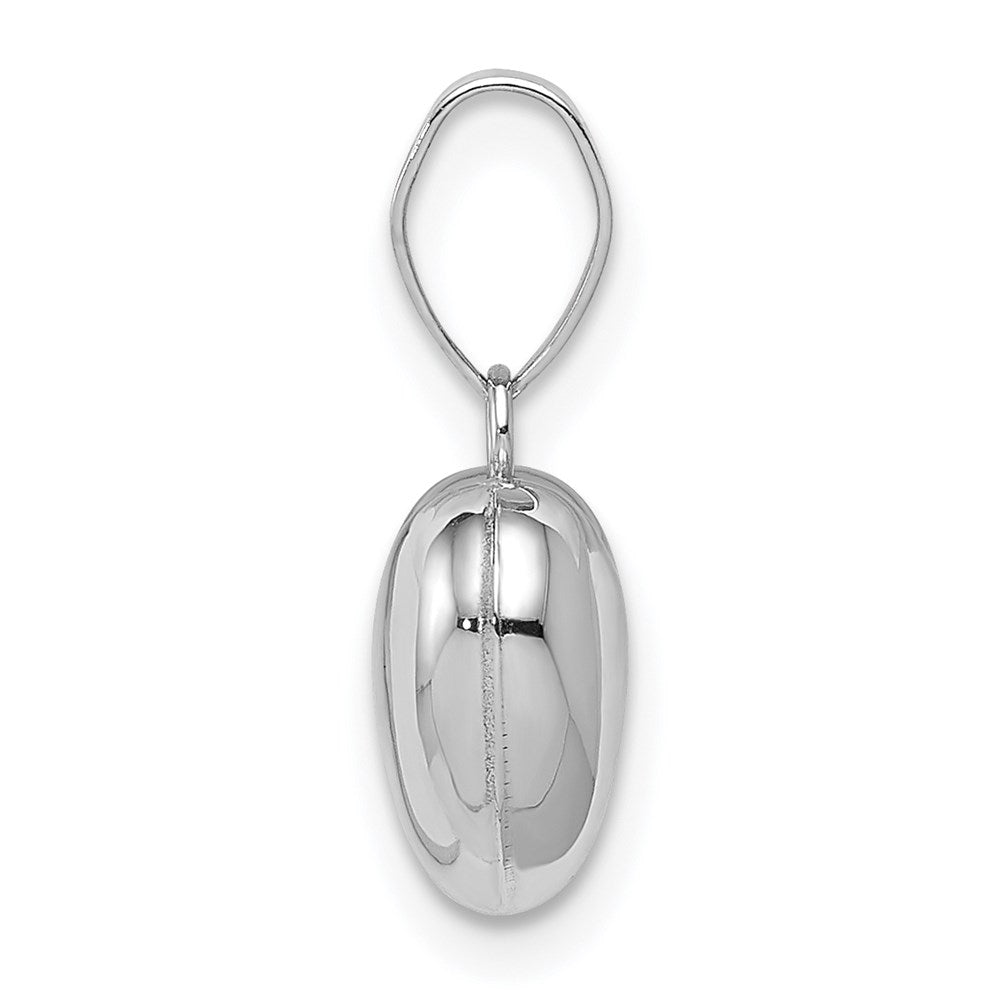 Million Charms 14K White Gold Themed Heart Pendant