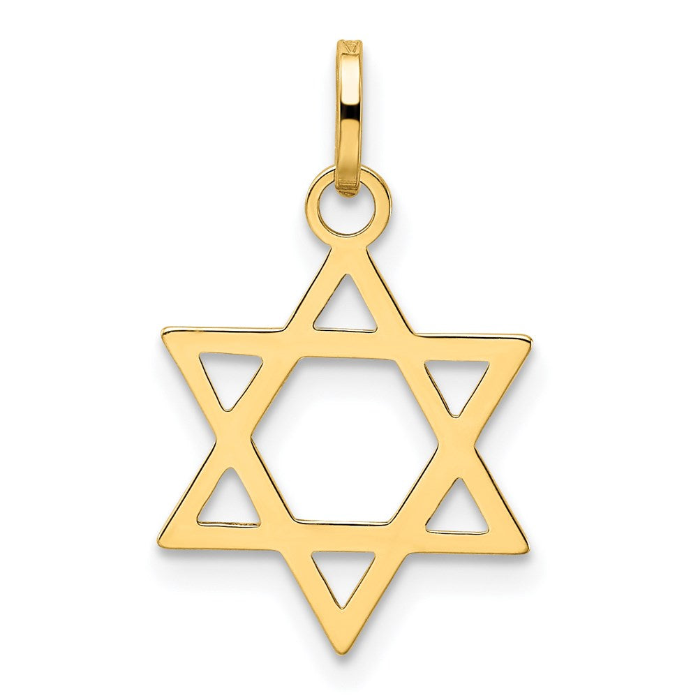 Million Charms 14K Yellow Gold Themed Religious Jewish Star Of David Pendant