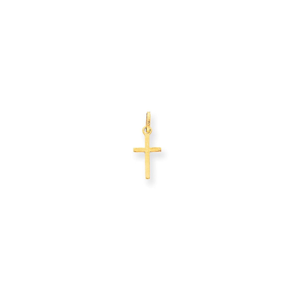 Million Charms 14K Yellow Gold Themed Small Relgious Cross Charm