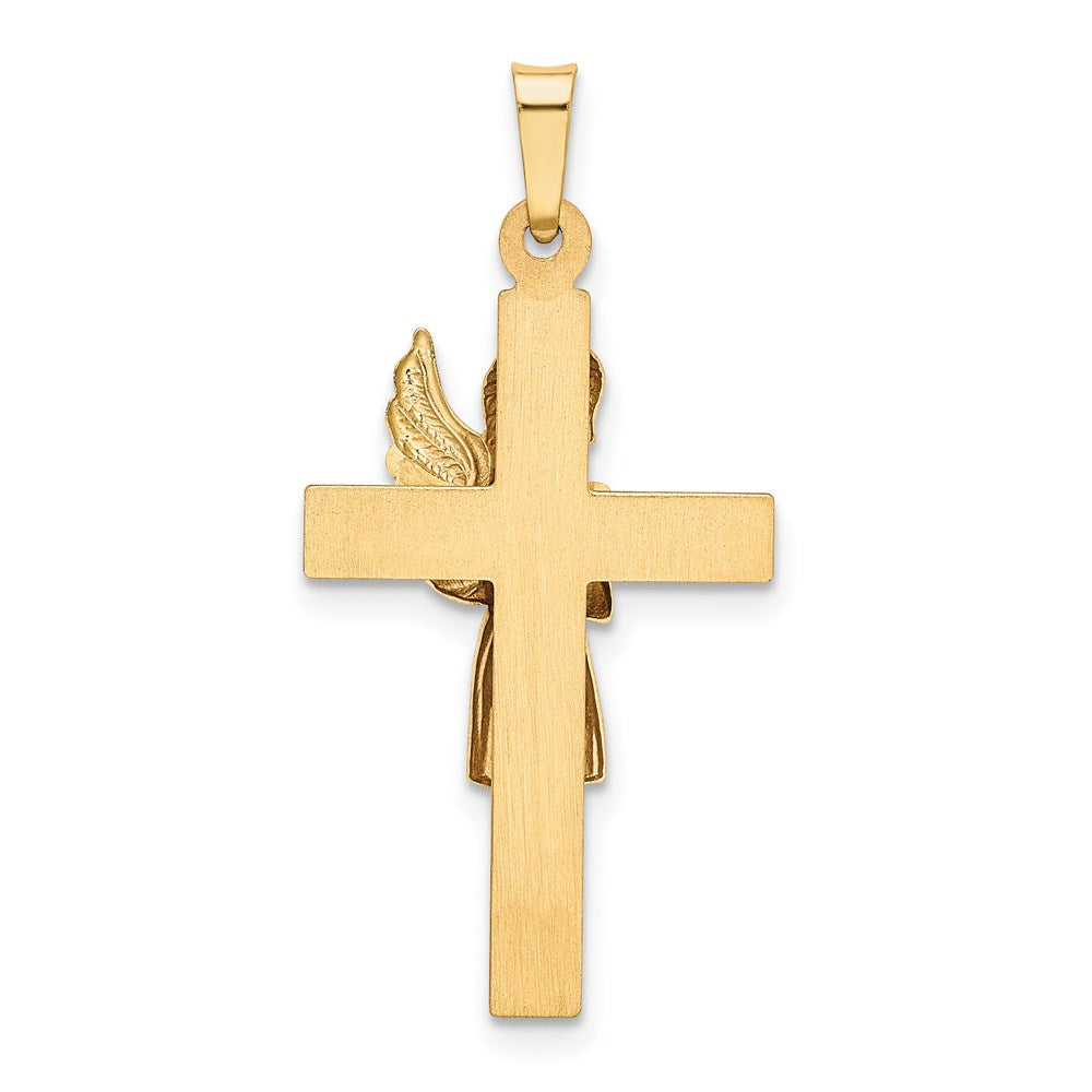 Million Charms 14K Two-Tone Angel & Relgious Cross Pendant