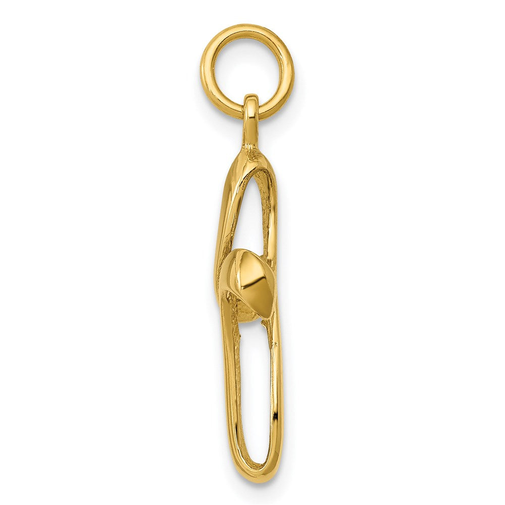 Million Charms 14K Yellow Gold Themed Polished Relgious Cross Charm