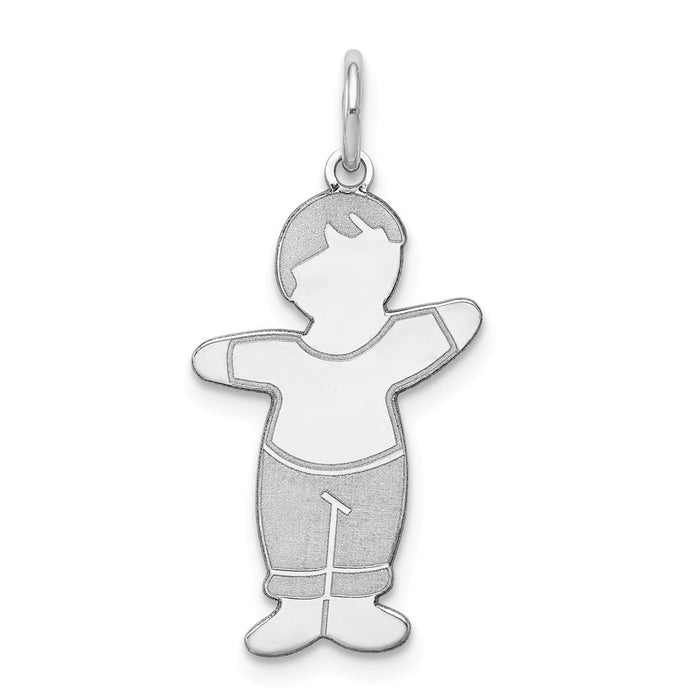 Million Charms 925 Sterling Silver Rhodium-Plated Momma'S Boy Cuddle Charm