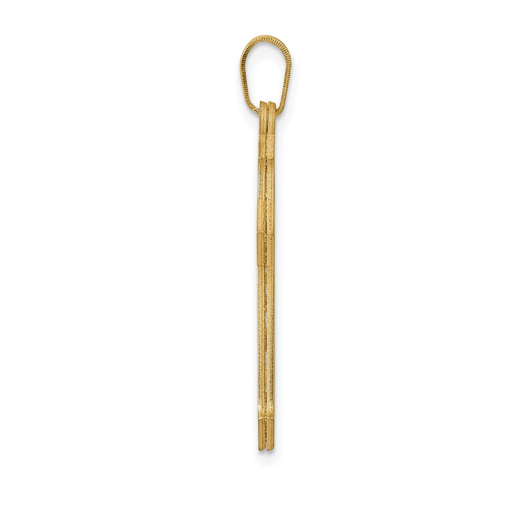 Million Charms 14K Yellow Gold Themed Passion Relgious Cross Pendant