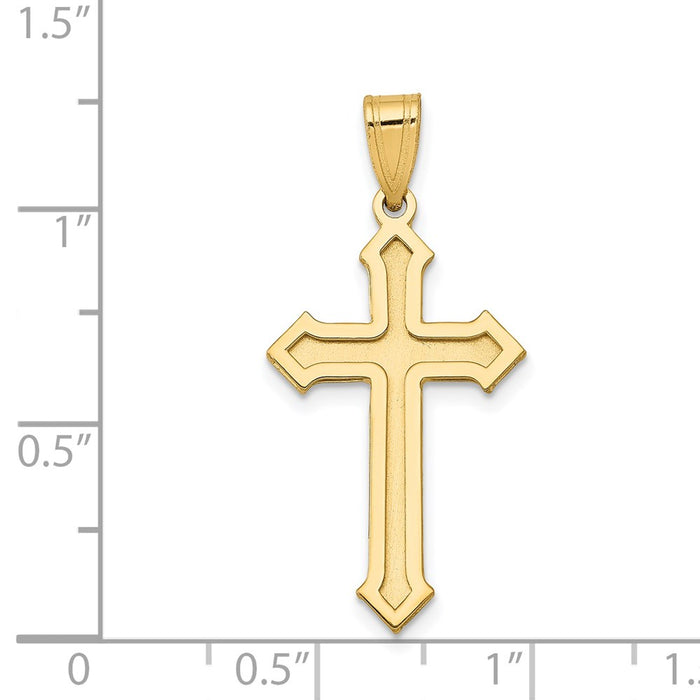 Million Charms 14K Yellow Gold Themed Passion Relgious Cross Pendant