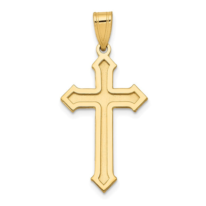 Million Charms 14K Yellow Gold Themed Passion Relgious Cross Pendant