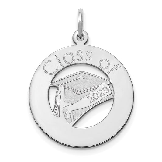 Million Charms 14K White Gold Themed Personalized Graduation Charm