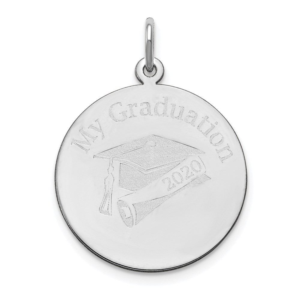 Million Charms 14K White Gold Themed Personalized Graduation Charm
