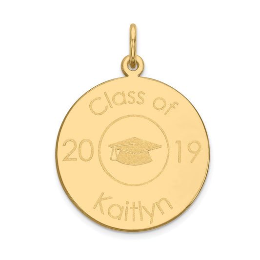 Million Charms 14K Yellow Gold Themed Personalized Graduation Charm