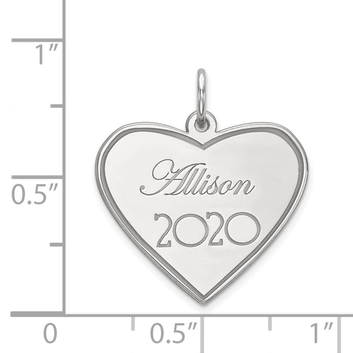 Million Charms 14K White Gold Themed Personalized Graduation Charm