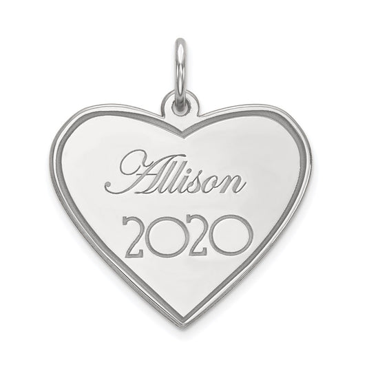 Million Charms 14K White Gold Themed Personalized Graduation Charm