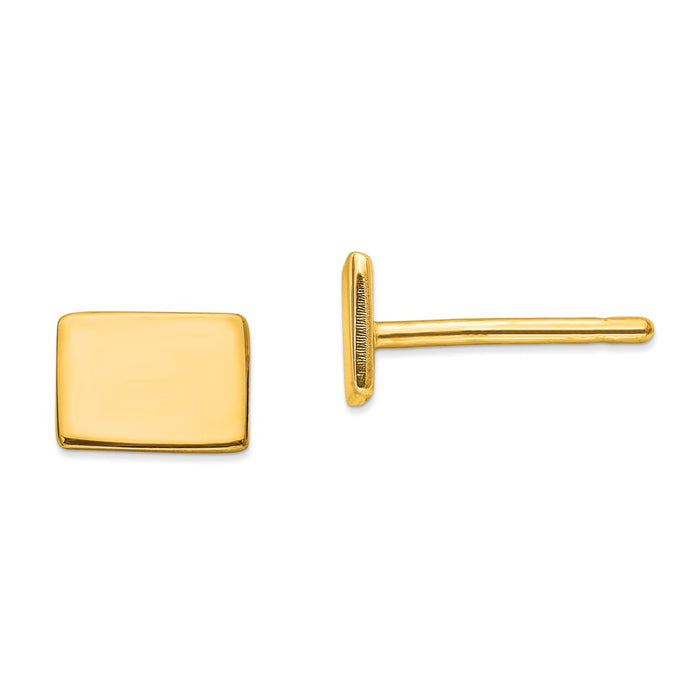 Gold-Plated Silver CO Small State Earring, 5.08mm x 6.81mm