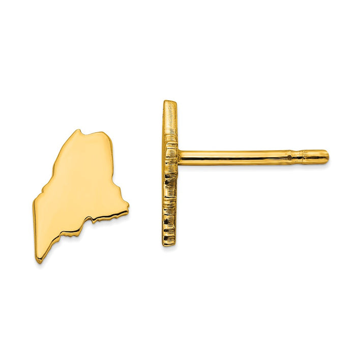 Gold-Plated Silver ME Small State Earring, 8.86mm x 6.22mm