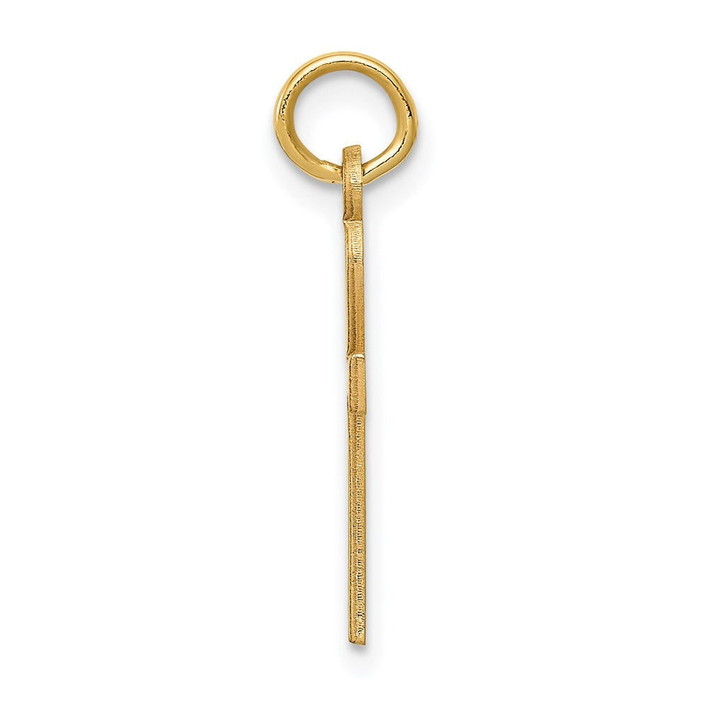 Million Charms 14K Yellow Gold Themed Laser Designed Ankh Relgious Cross Charm
