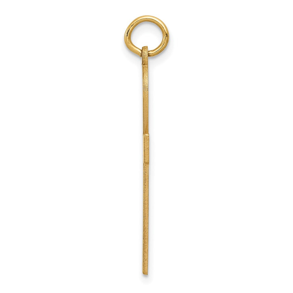 Million Charms 14K Yellow Gold Themed Laser Designed Ankh Relgious Cross Pendant