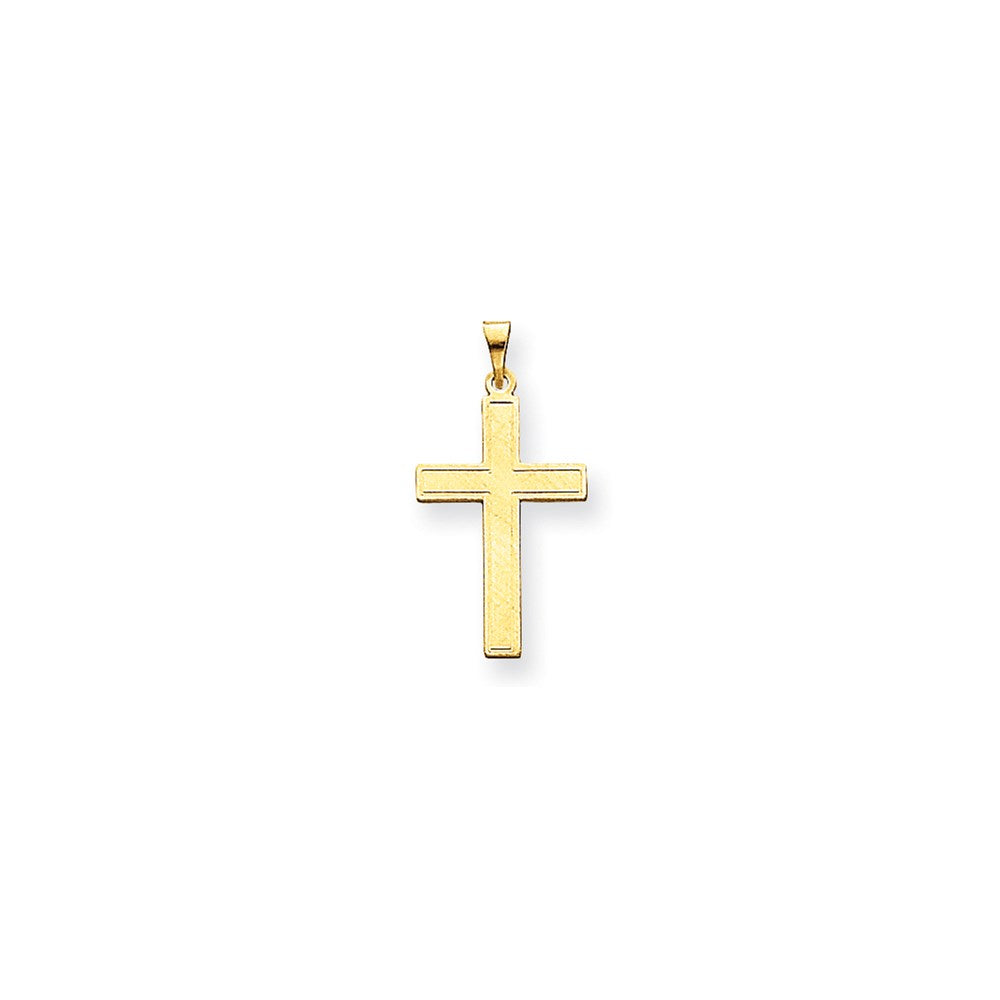 Million Charms 14K Yellow Gold Themed Florentine Relgious Cross Pendant