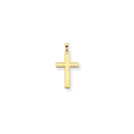 Million Charms 14K Yellow Gold Themed Florentine Relgious Cross Pendant
