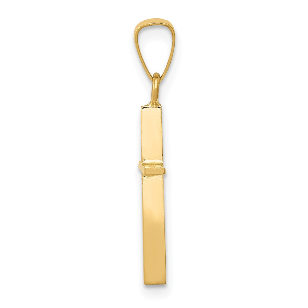 Million Charms 14K Yellow Gold Themed Relgious Cross Pendant