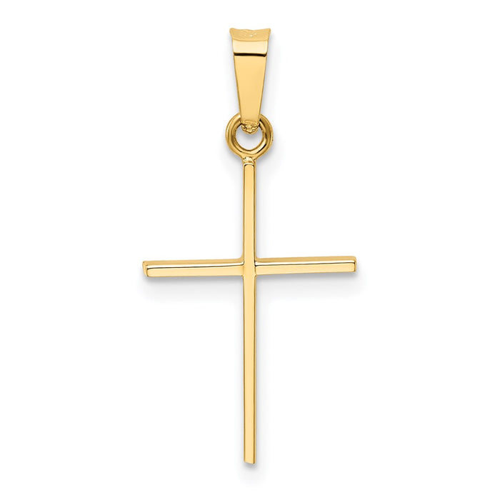 Million Charms 14K Yellow Gold Themed Relgious Cross Pendant