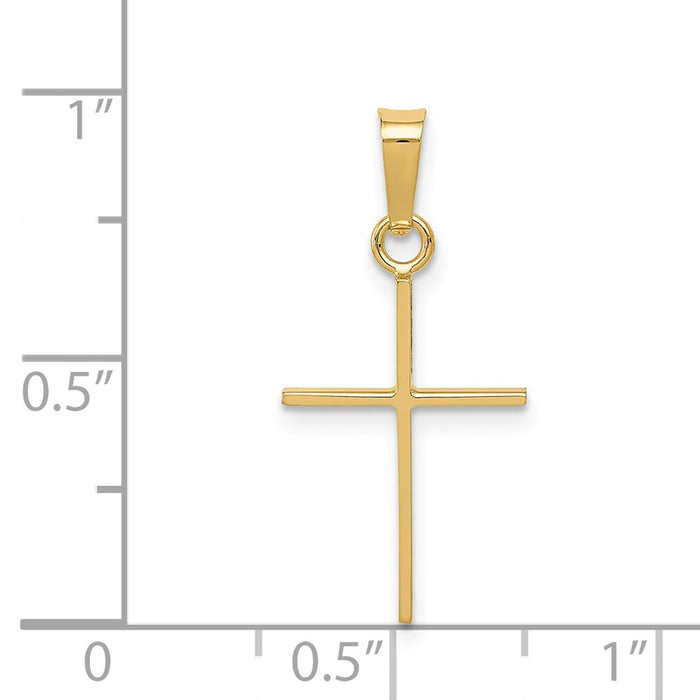 Million Charms 14K Yellow Gold Themed Relgious Cross Pendant