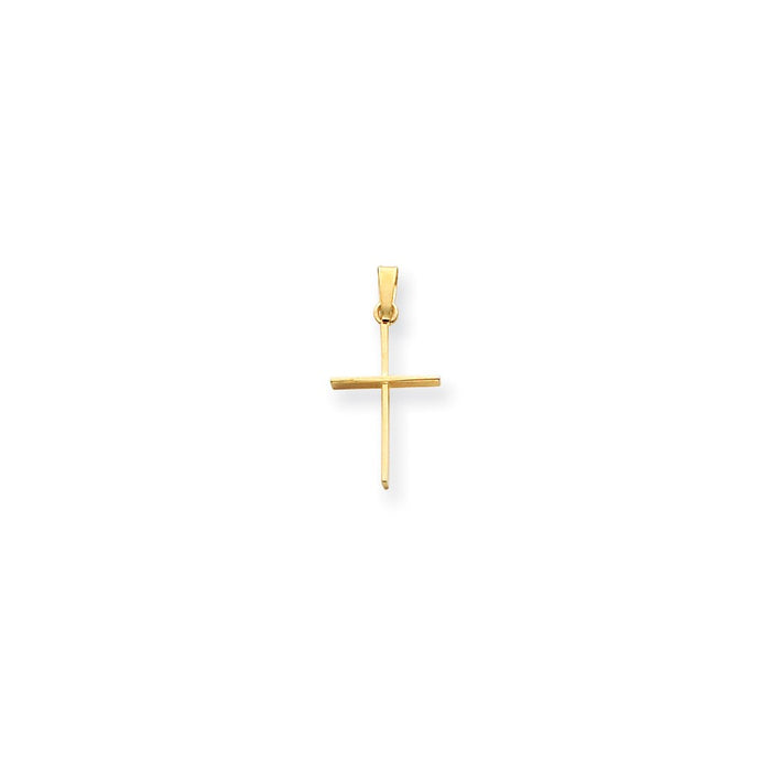 Million Charms 14K Yellow Gold Themed Relgious Cross Pendant