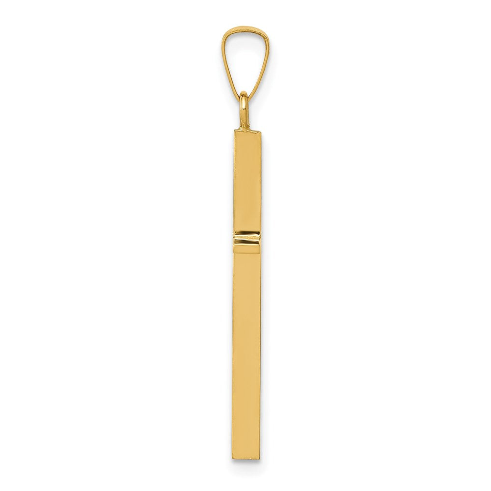 Million Charms 14K Yellow Gold Themed Relgious Cross Pendant