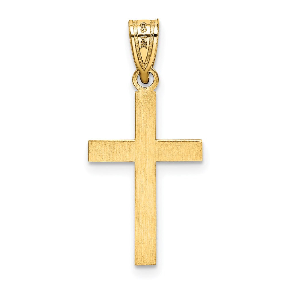 Million Charms 14K Yellow Gold Themed Relgious Cross Pendant