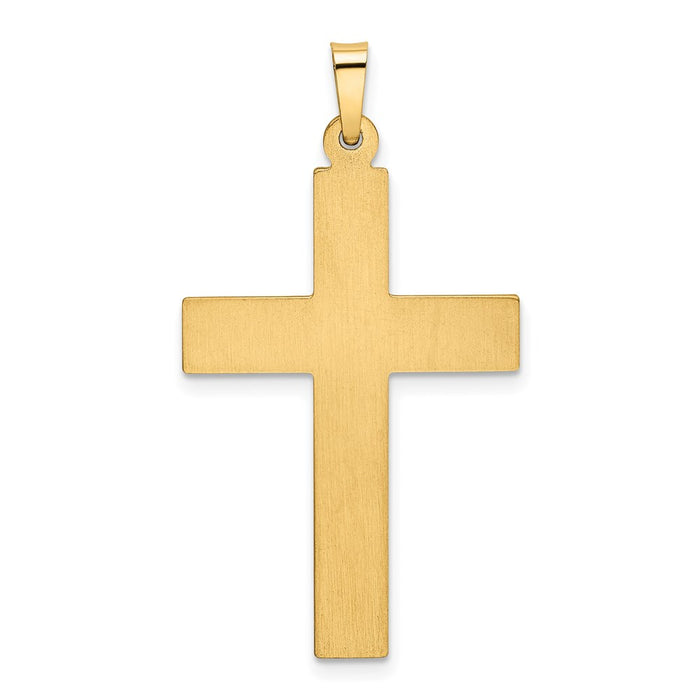 Million Charms 14K Yellow Gold Themed Polished Relgious Cross Pendant