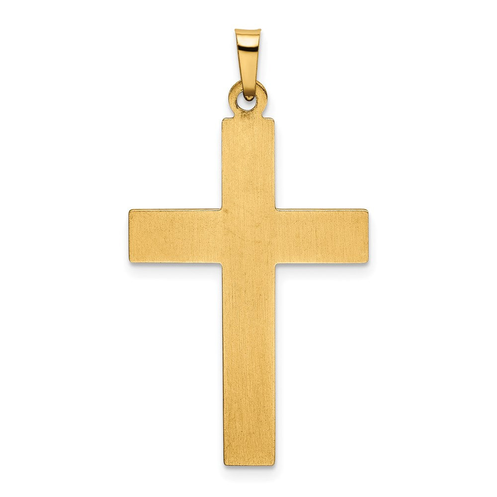 Million Charms 14K Yellow Gold Themed Polished Relgious Cross Pendant
