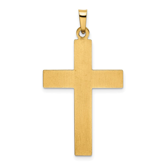 Million Charms 14K Yellow Gold Themed Polished Relgious Cross Pendant