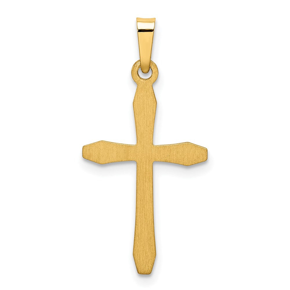 Million Charms 14K Yellow Gold Themed Polished Passion Relgious Cross Pendant