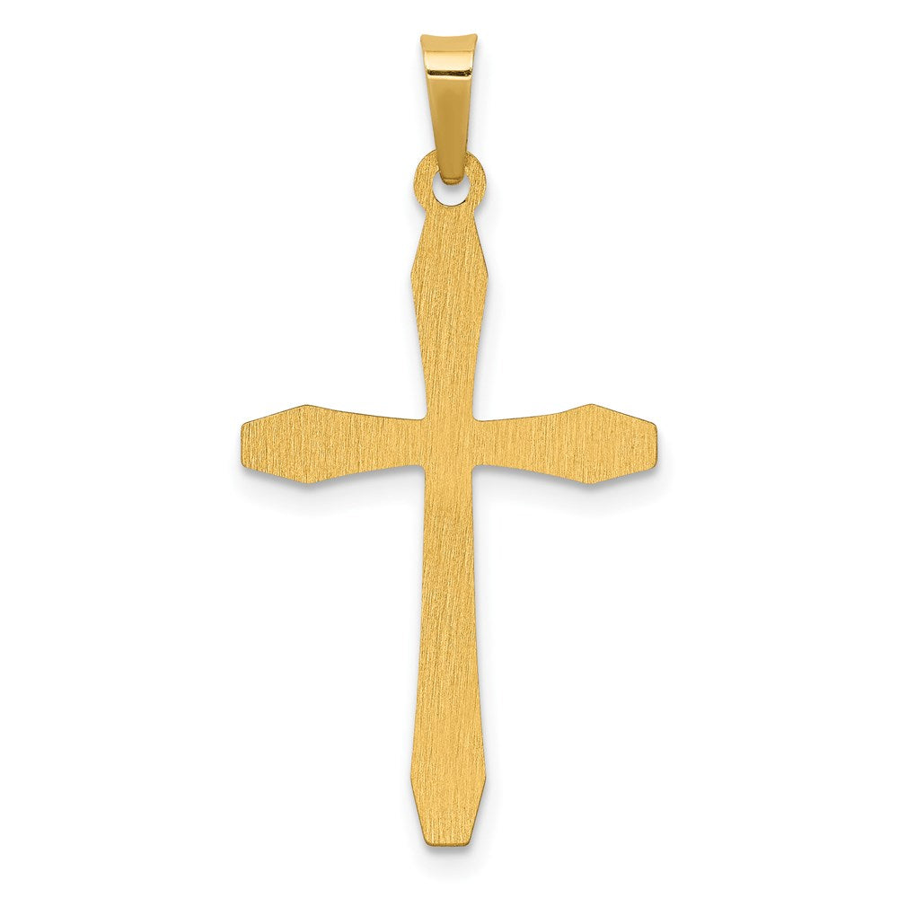 Million Charms 14K Yellow Gold Themed Polished Relgious Cross Pendant