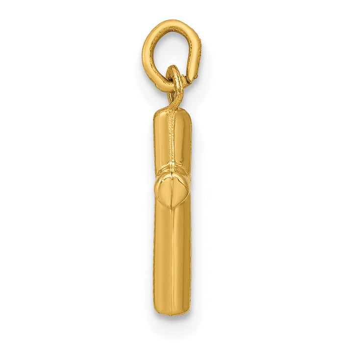 Million Charms 14K Yellow Gold Themed Polished Relgious Cross Pendant