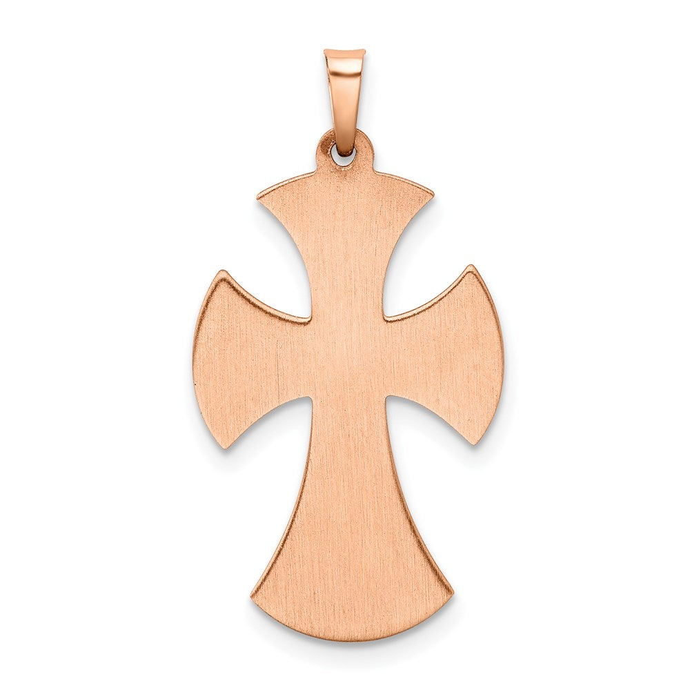 Million Charms 14K Yellow Gold Themed Polished Relgious Cross Pendant