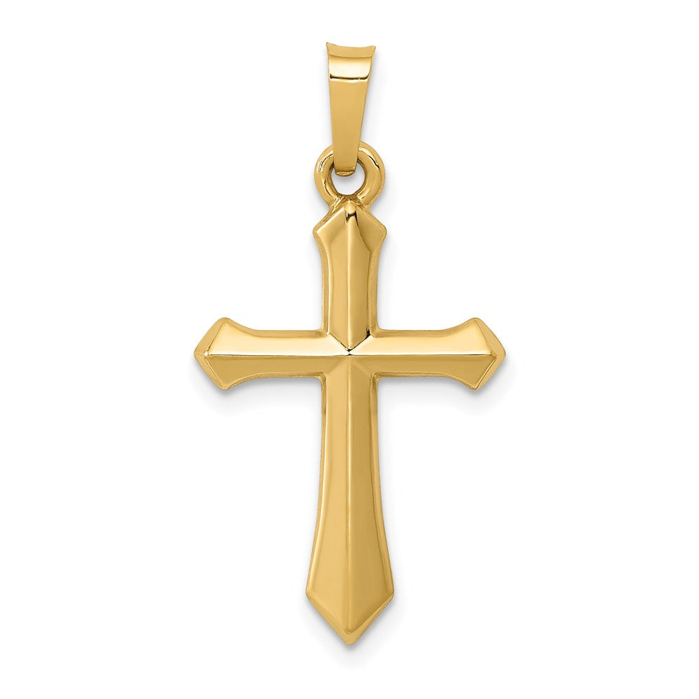 Million Charms 14K Yellow Gold Themed Polished Relgious Cross Pendant