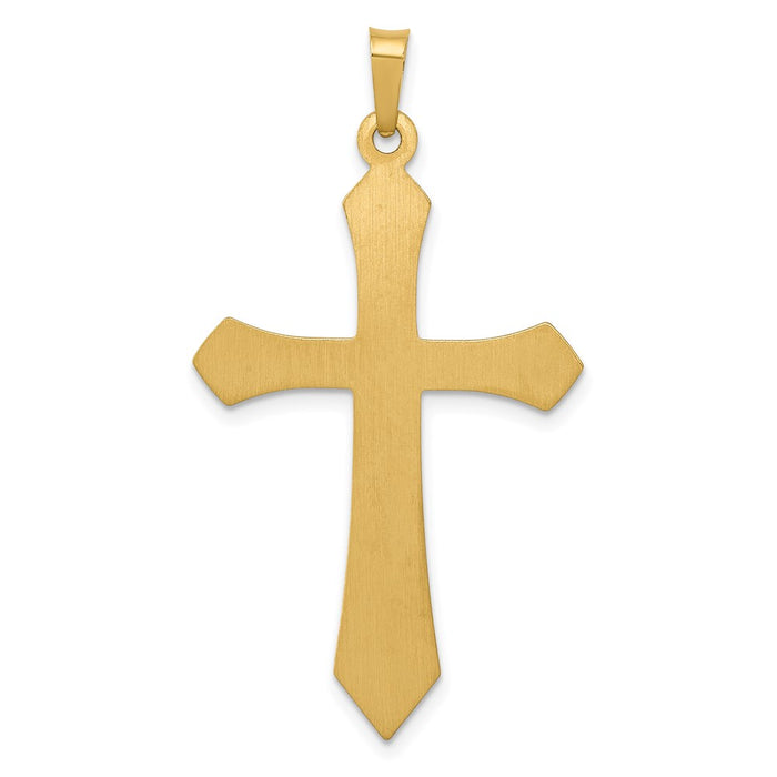 Million Charms 14K Yellow Gold Themed Polished Passion Relgious Cross Pendant