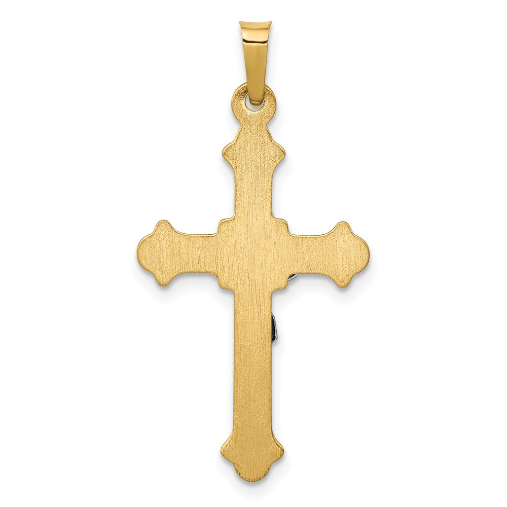 Million Charms 14K Two-Tone Polished Inri Relgious Crucifix Pendant