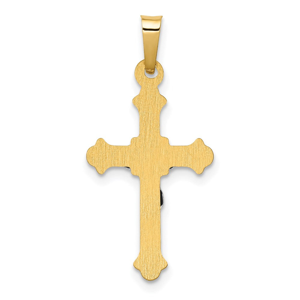 Million Charms 14K Two-Tone Polished Inri Relgious Crucifix Pendant