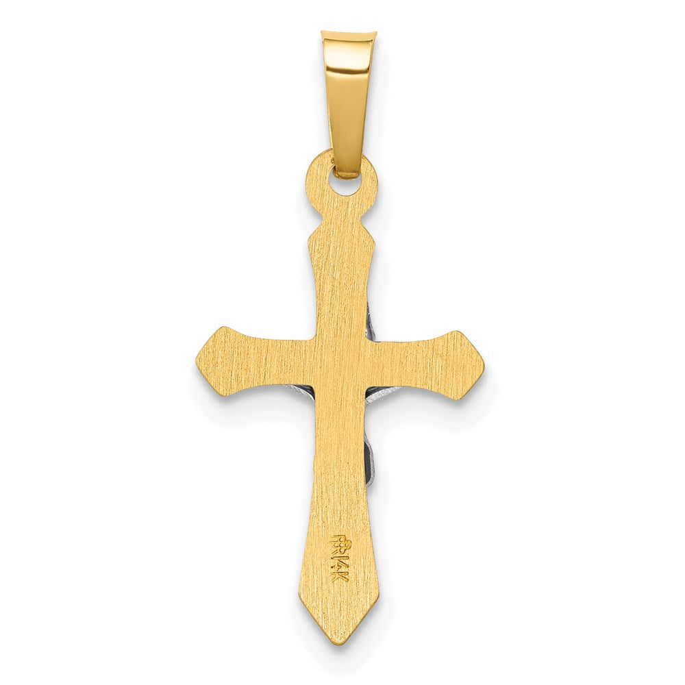 Million Charms 14K Two-Tone Polished Inri Relgious Crucifix Pendant
