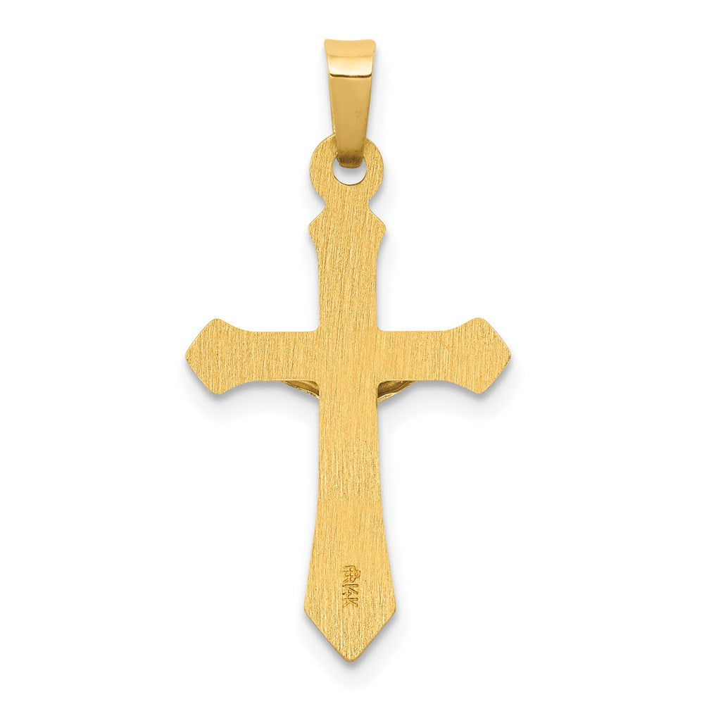 Million Charms 14K Two-Tone Polished Inri Relgious Crucifix Pendant
