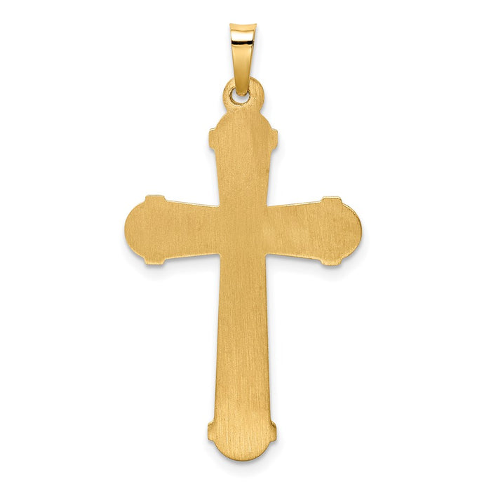 Million Charms 14K Yellow Gold Themed Hollow Polished Cross