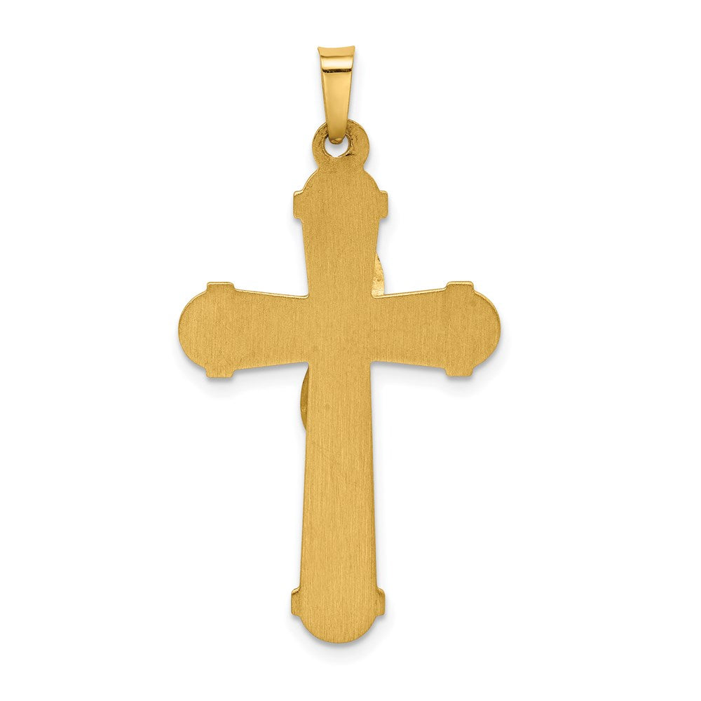 Million Charms 14K Two-Tone Hollow Polished Methodist Cross