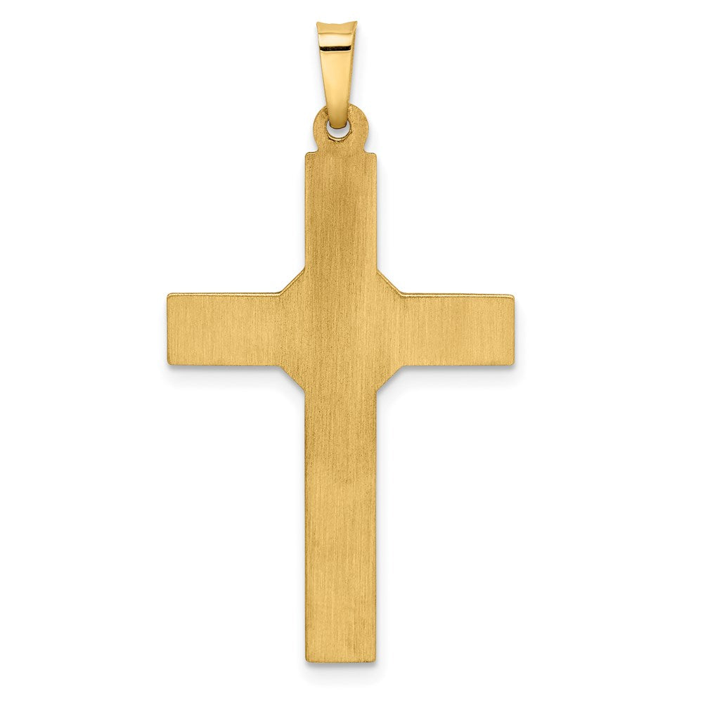 Million Charms 14K Two-Tone Hollow Polished Center X Crucifix