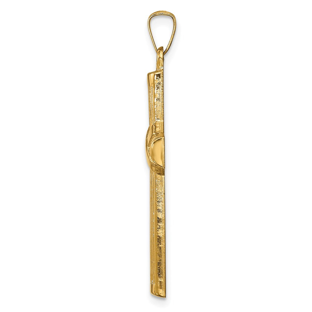 Million Charms 14K Yellow Gold Themed Hollow Polished Center X Cross