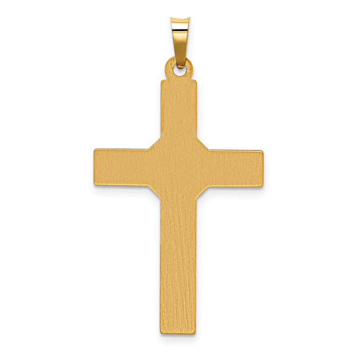 Million Charms 14K Yellow Gold Themed Hollow Polished Center X Cross
