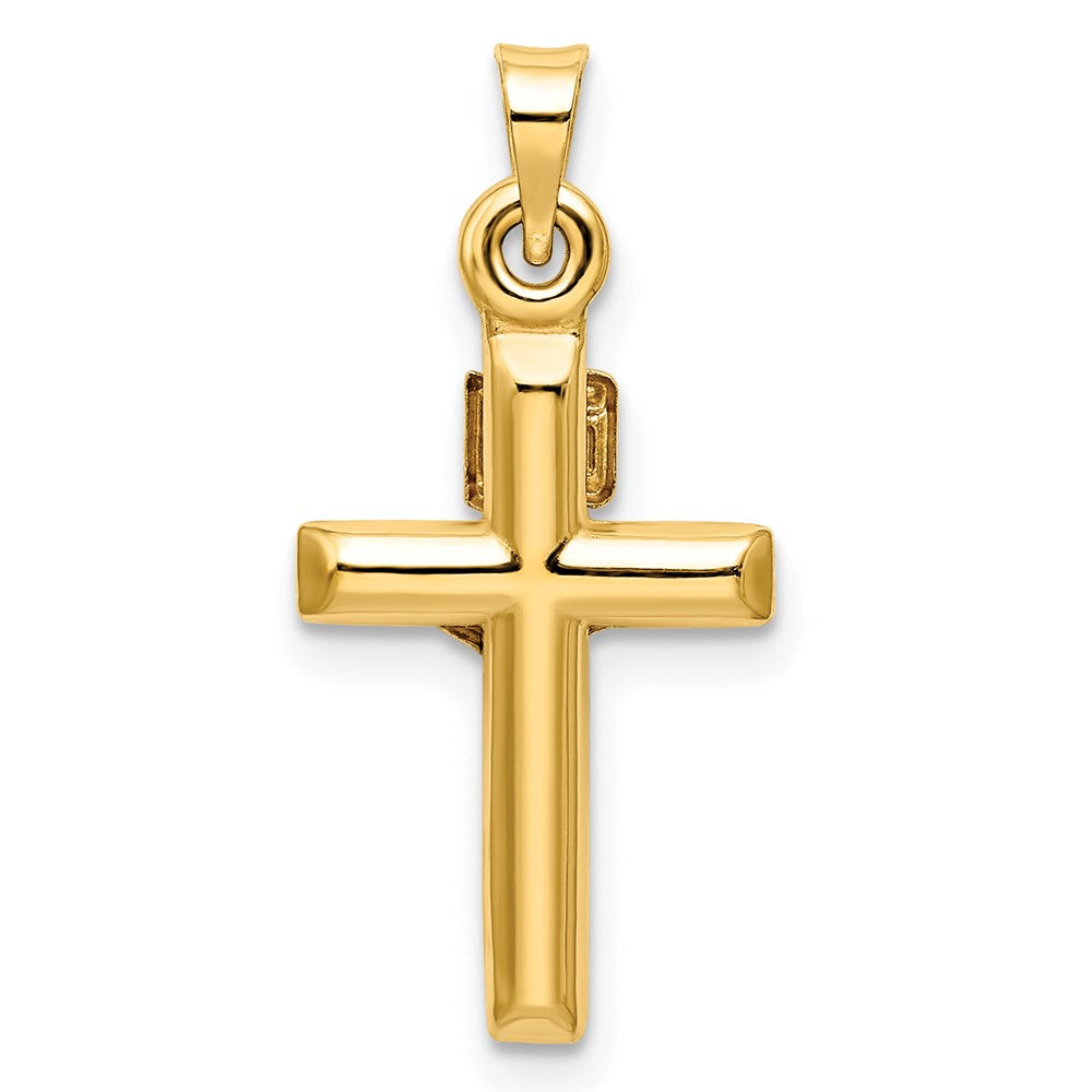 Million Charms 14K Two-Tone Hollow Relgious Crucifix Pendant