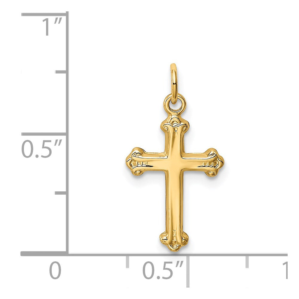 Million Charms 14K Yellow Gold Themed Relgious Cross Charm