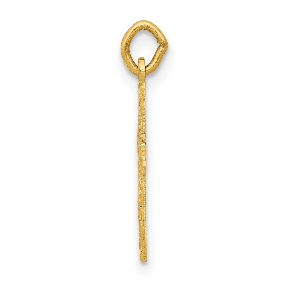 Million Charms 14K Yellow Gold Themed Small Relgious Cross Charm