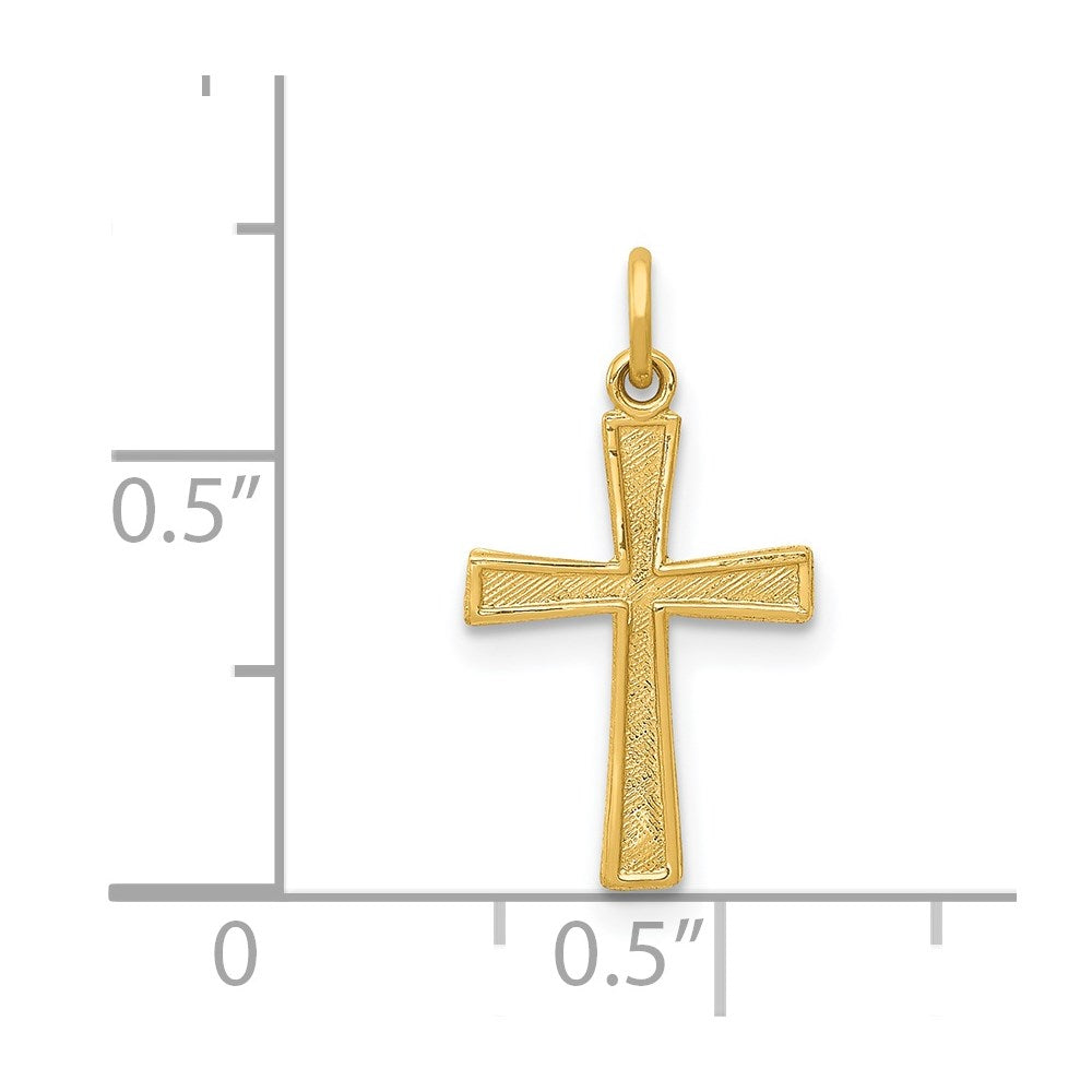 Million Charms 14K Yellow Gold Themed Relgious Cross Charm