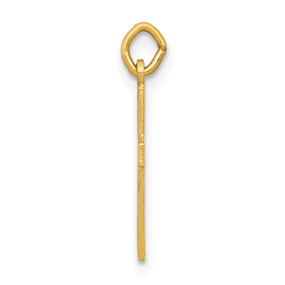 Million Charms 14K Yellow Gold Themed Small Relgious Cross Charm