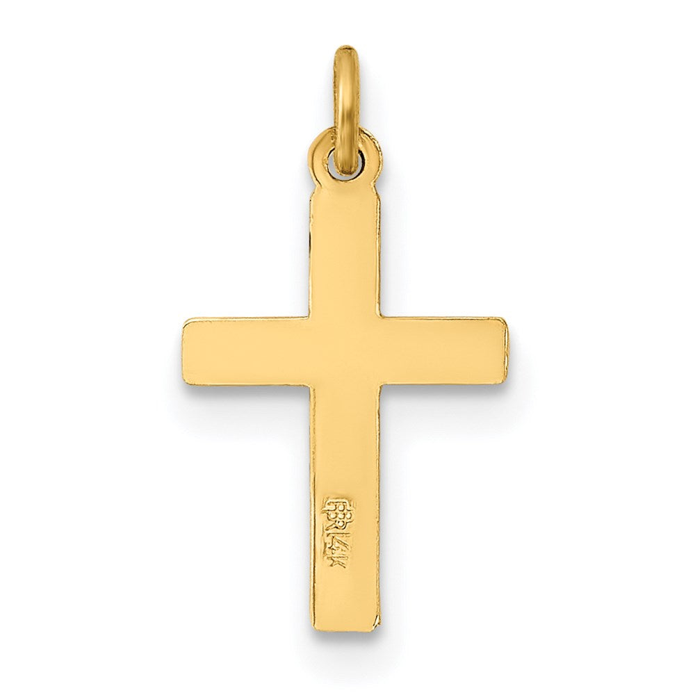Million Charms 14K Yellow Gold Themed Small Relgious Cross Charm